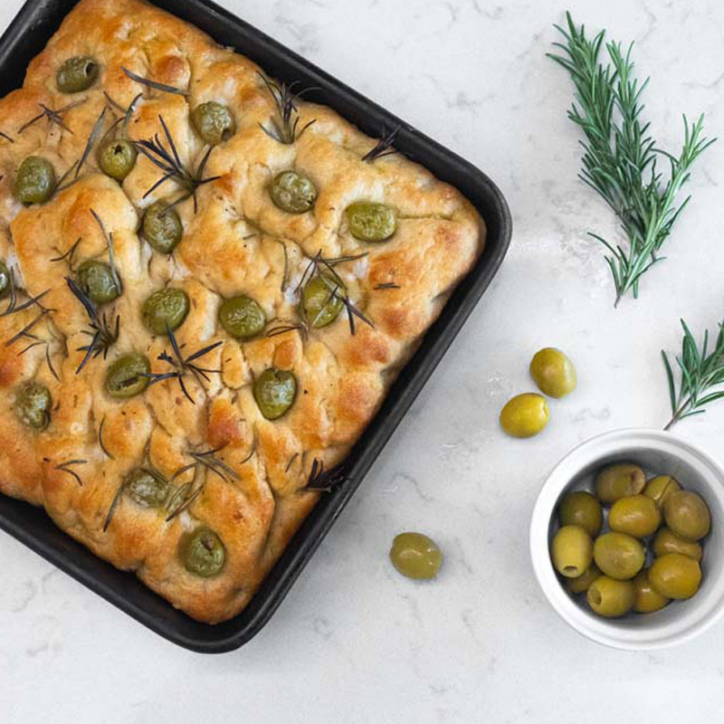 Garlic Olive and Rosemary Focaccia