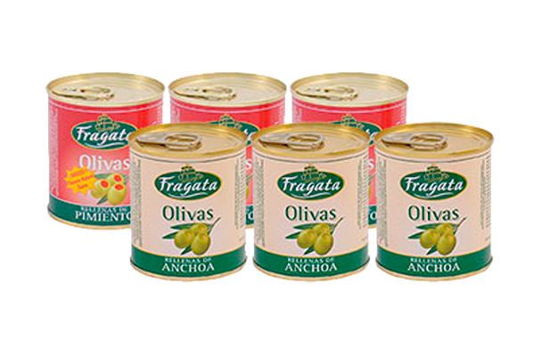 Olives in tins